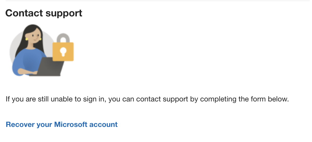 Recover your Microsoft account