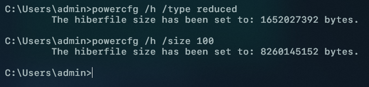 Hiberfile reduced