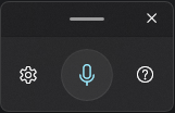 Screenshot of the voice typing window.